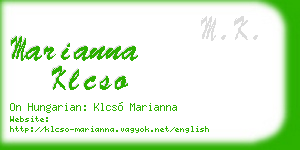 marianna klcso business card